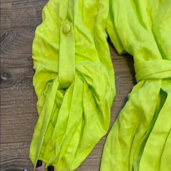 AFRM Lime Green One Button Pocketed Duster Small - Picture 7 of 8